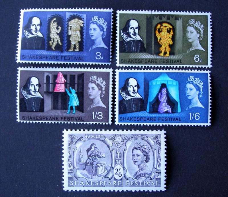 GREAT BRITAIN Mint* Set - Shakespeare Festival 1964