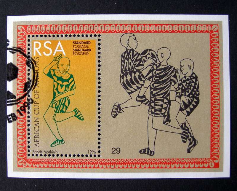 SOUTH AFRICA Miniature Sheet (First Day Cancel) - African Cup of Nations 1997