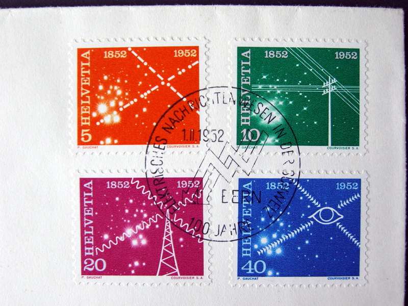 SWITZERLAND Cover - Centenary of Swiss Telecommunications 1952