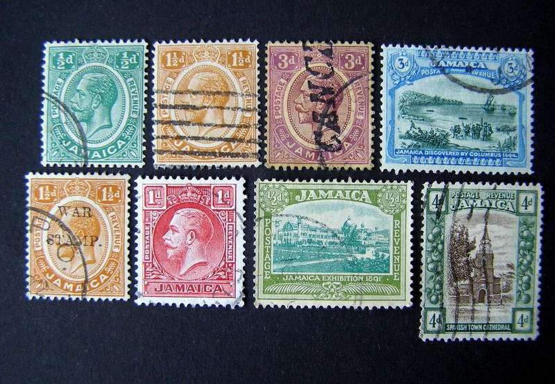 JAMAICA - KGV Assorted Stamps 1912-29