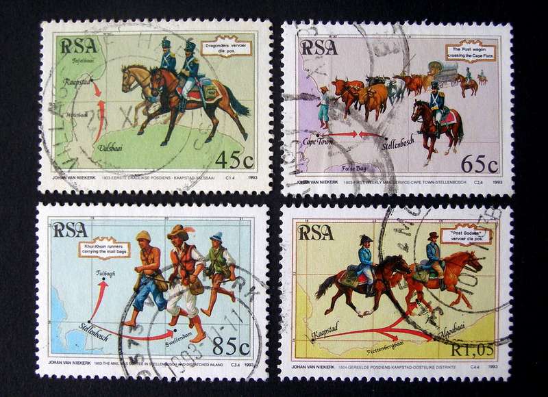 SOUTH AFRICA Set - National Stamp Day: Early Postal Services 1993