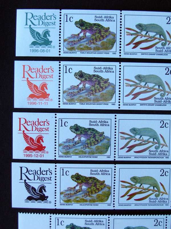 SOUTH AFRICA Mint - Assorted Reader's Digest 6th Definitive Strips 1994-96