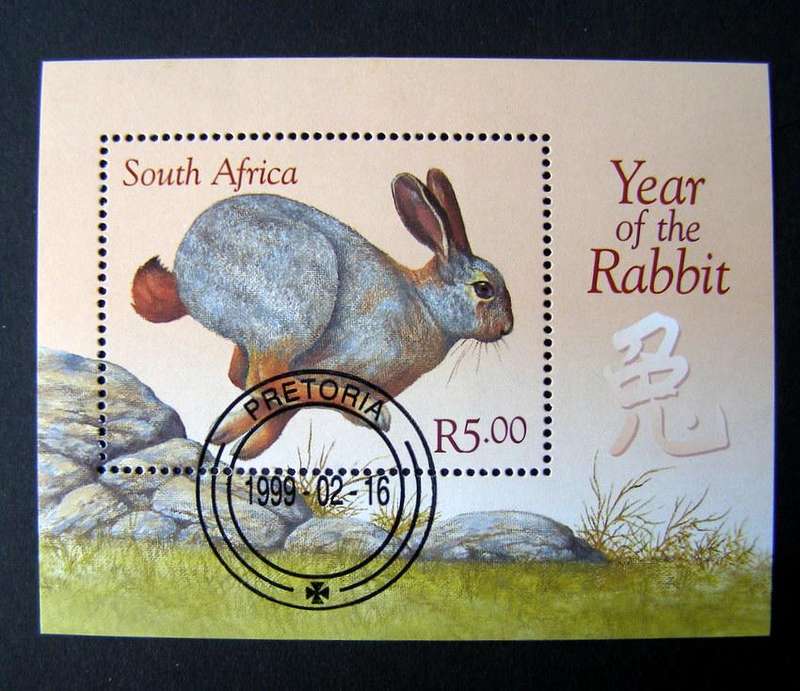 SOUTH AFRICA Miniature Sheet (CTO) - Year of the Rabbit 1999