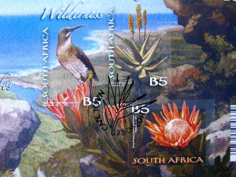 SOUTH AFRICA Set (Self-Adhesive, CTO) - Heritage Sites: Cape Floral Region 2011 //Birds//Flowers