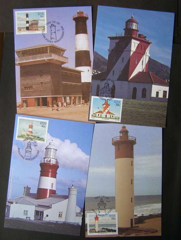 SOUTH AFRICA Maxi Card Set - Lighthouses 1988