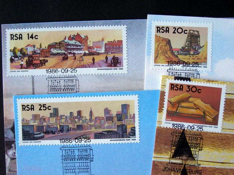 SOUTH AFRICA Maxi Card Set - Centenary of Johannesburg 1986