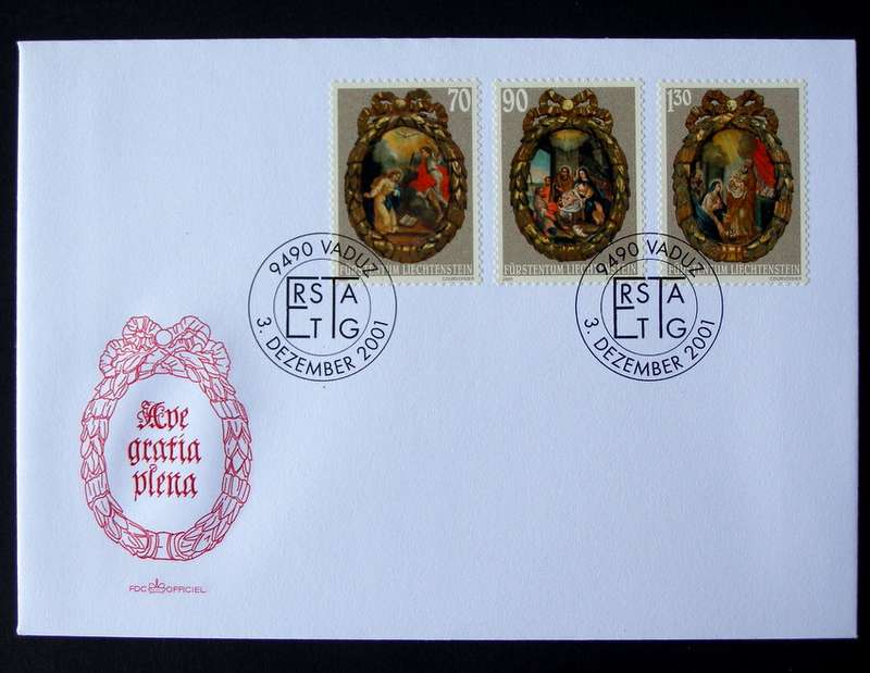 LIECHTENSTEIN Cover - Christmas: Medallions 2001