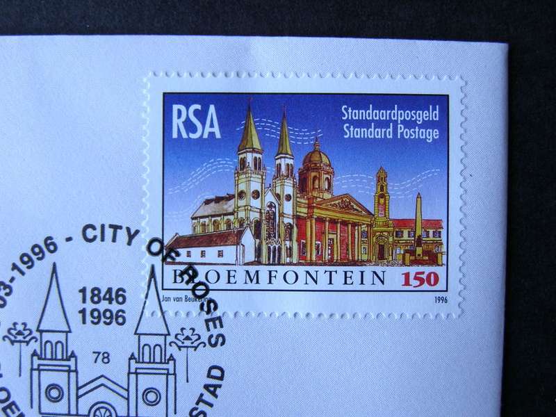 SOUTH AFRICA Cover - 150th Anniv. of Bloemfontein 1996