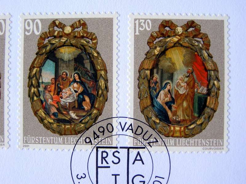 LIECHTENSTEIN Cover - Christmas: Medallions 2001