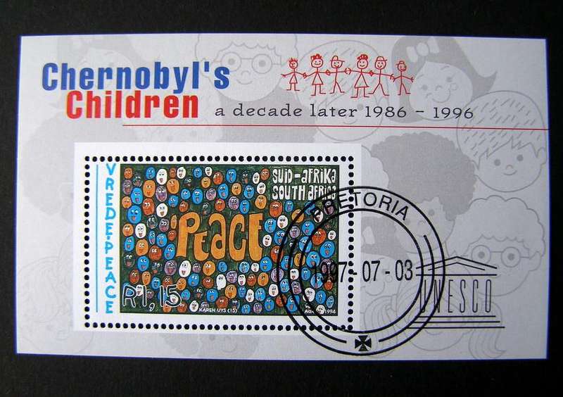 SOUTH AFRICA Miniature Sheet (CTO) - UNESCO Chernobyl's Children 1997