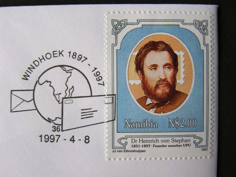 NAMIBIA Cover - Death Centenary of Heinrich von Stephan 1997