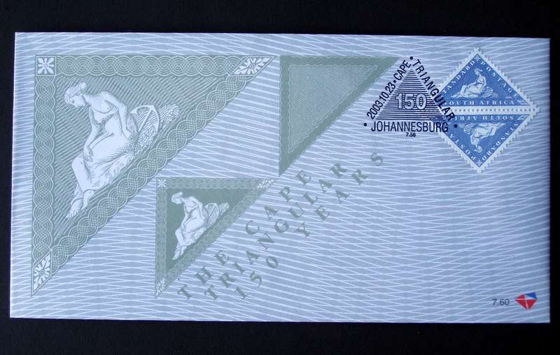 SOUTH AFRICA Cover - 150th Anniv. of Cape Triangular Stamps 2003