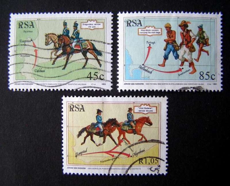SOUTH AFRICA - National Stamp Day: Early Postal Services 1993