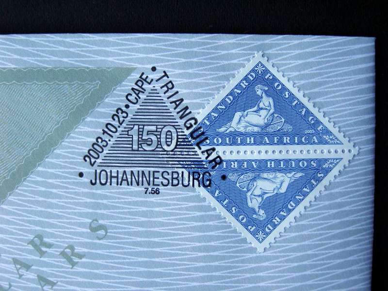 SOUTH AFRICA Cover - 150th Anniv. of Cape Triangular Stamps 2003