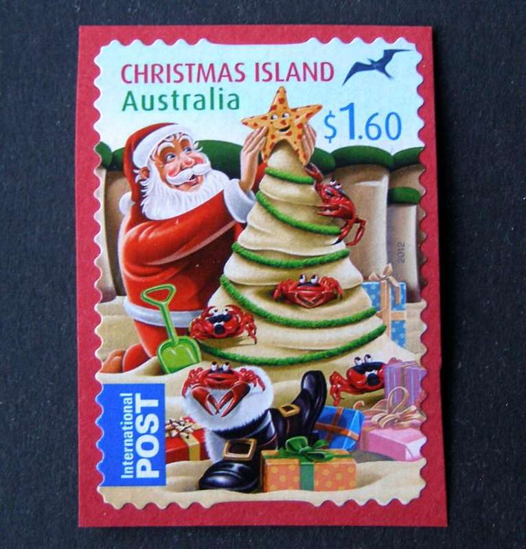 CHRISTMAS ISLAND (self-adhesive on piece) - Christmas 2012