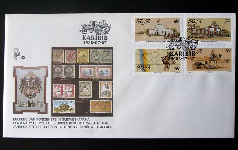 SWA Cover - Centenary of Postal Services 1988