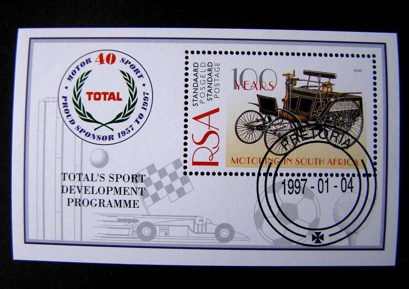 SOUTH AFRICA Miniature Sheet (CTO) - 100 Year of Motoring in SA 1997
