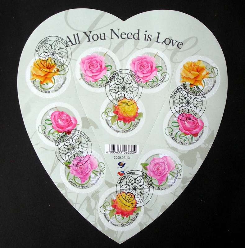 SOUTH AFRICA Set (Self-Adhesive, CTO) - All You Need is Love: Roses 2009 //Flowers