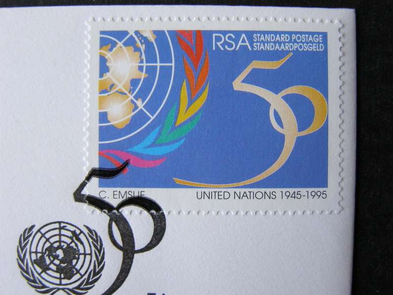 SOUTH AFRICA Cover - 50th Anniv. of United Nations 1995