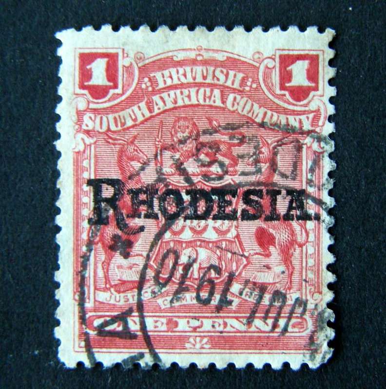RHODESIA: BRITISH SOUTH AFRICA COMPANY - Overprint 1909