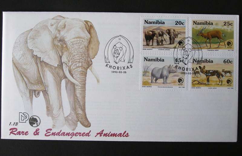 NAMIBIA Cover - Rare and Endangered Animals 1993