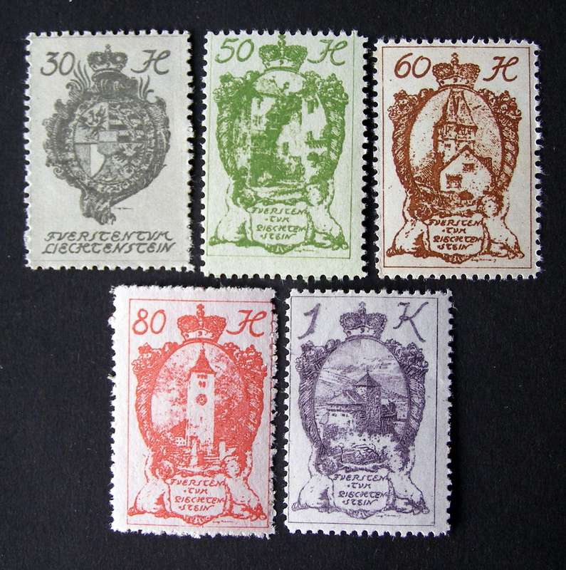 LIECHTENSTEIN Mint - Buildings Definitive 1920