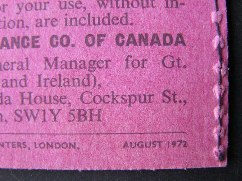 GREAT BRITAIN Mint 30p. Booklet, August 1972
