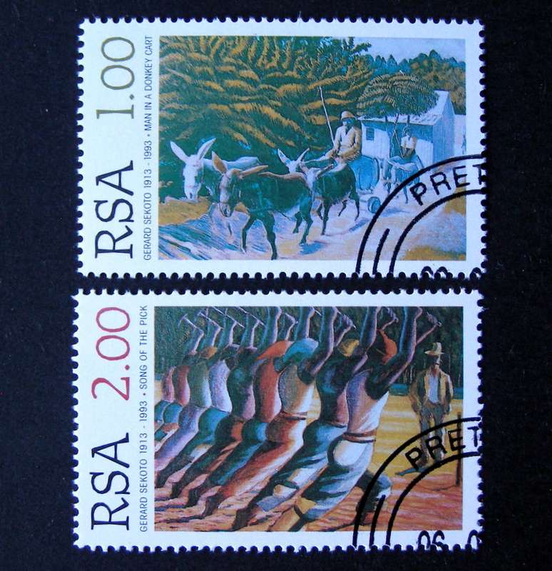 SOUTH AFRICA Set (CTO) - Gerard Sekoto Paintings 1996
