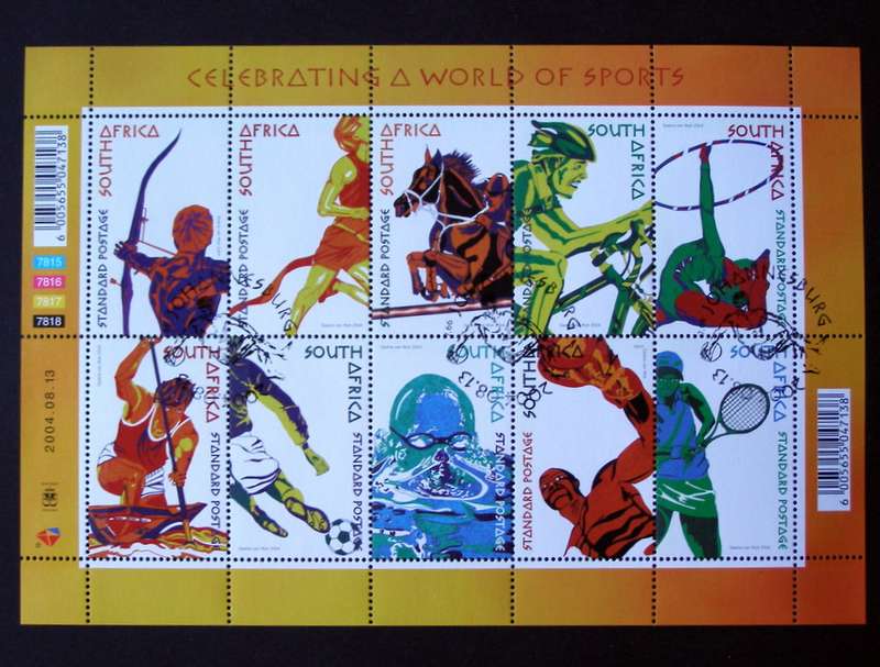 SOUTH AFRICA Set (CTO) - Celebrating the World of Sports 2004