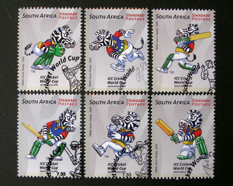 SOUTH AFRICA Set (CTO) - ICC Cricket World Cup 2002