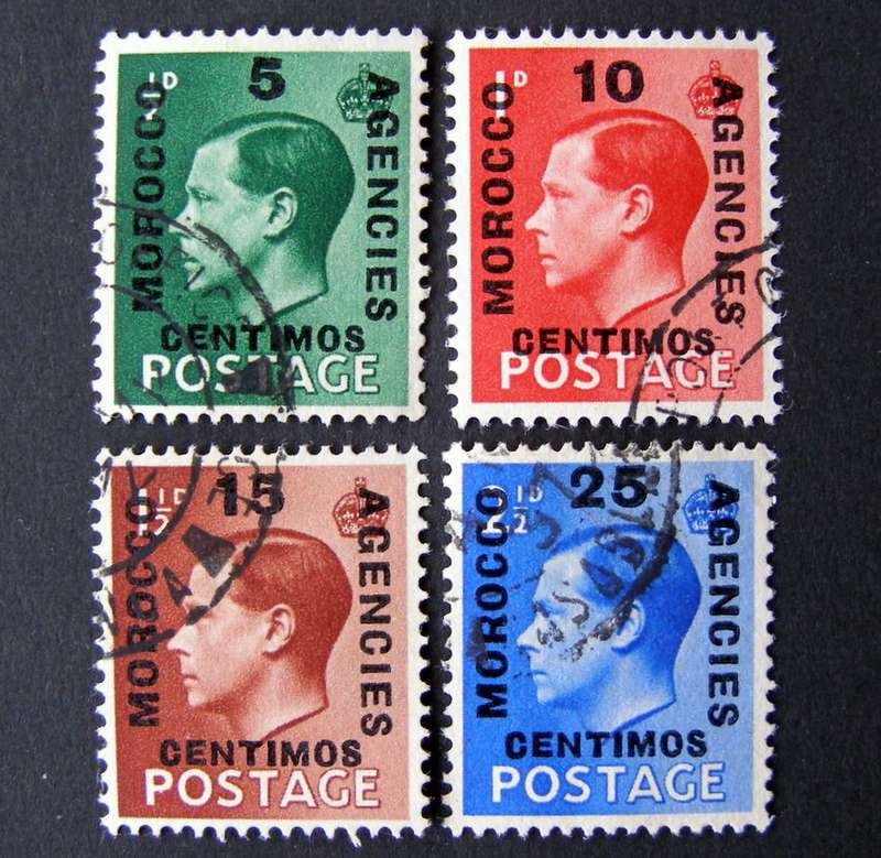 MOROCCO AGENCIES Set (Spanish Currency) - Edward VIII 1936