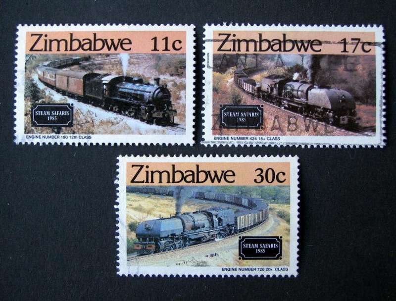 ZIMBABWE - Steam Safaris/ Railway Locomotives 1985 //Trains//Transport