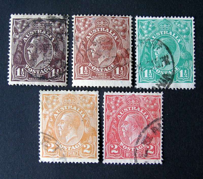 AUSTRALIA - King George V (Wmk 5 - Large Crown A) 1918-23