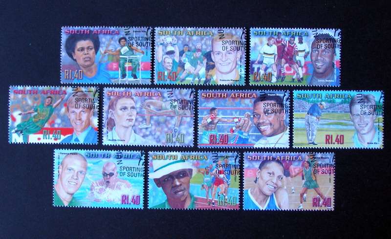 SOUTH AFRICA Set (CTO) - Sporting Heroes 2001
