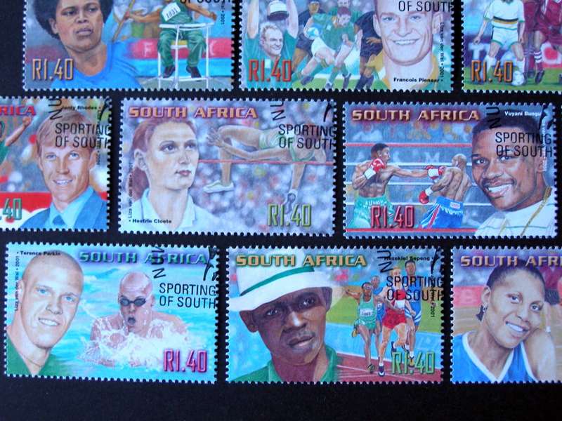 SOUTH AFRICA Set (CTO) - Sporting Heroes 2001