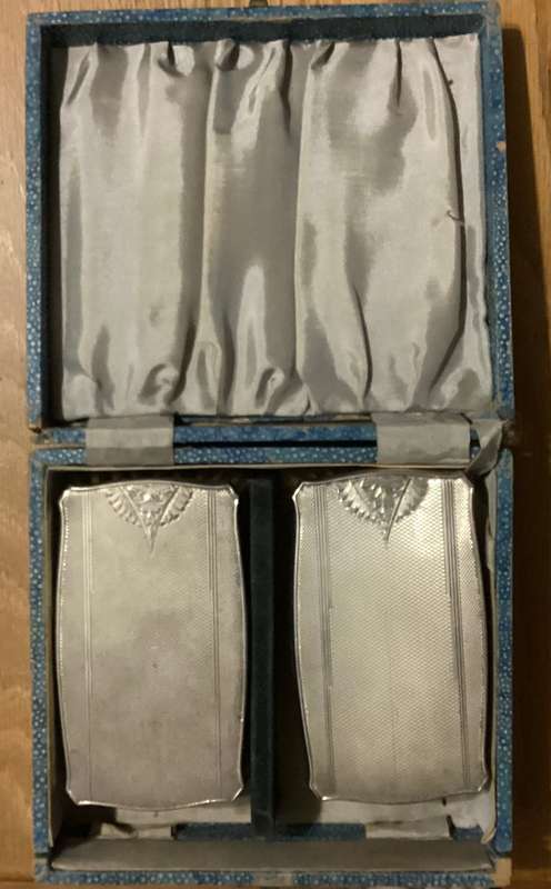 Sterling Silver boxed brushes