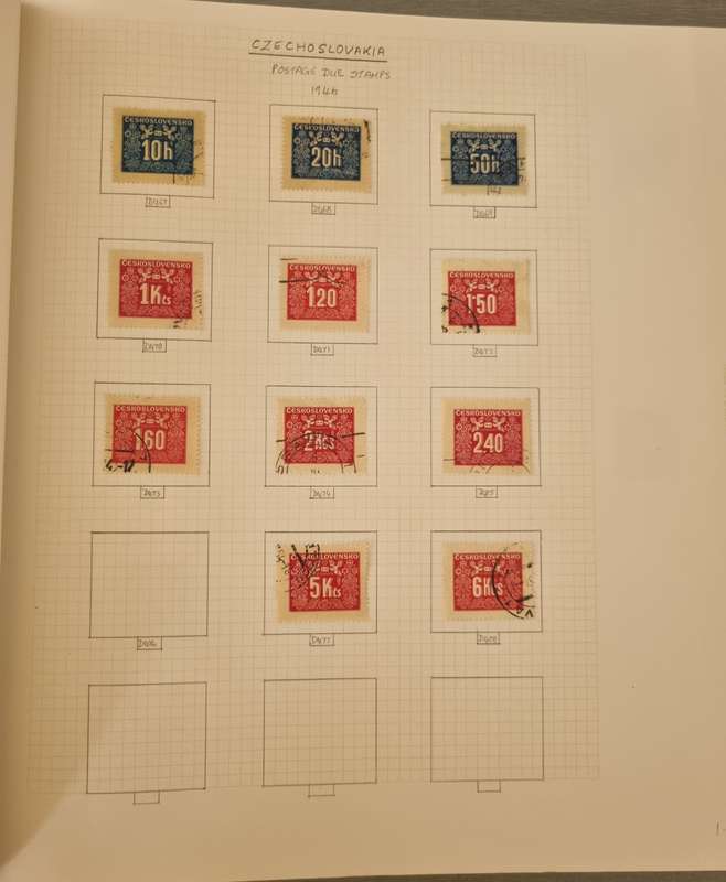 LEAF ALBUM 2ND HAND WITH CZECHOSLOVAKIA 1919-1961 ON PAGES. NOT ALL PICTURED. 90+ PAGES. NB PLS READ