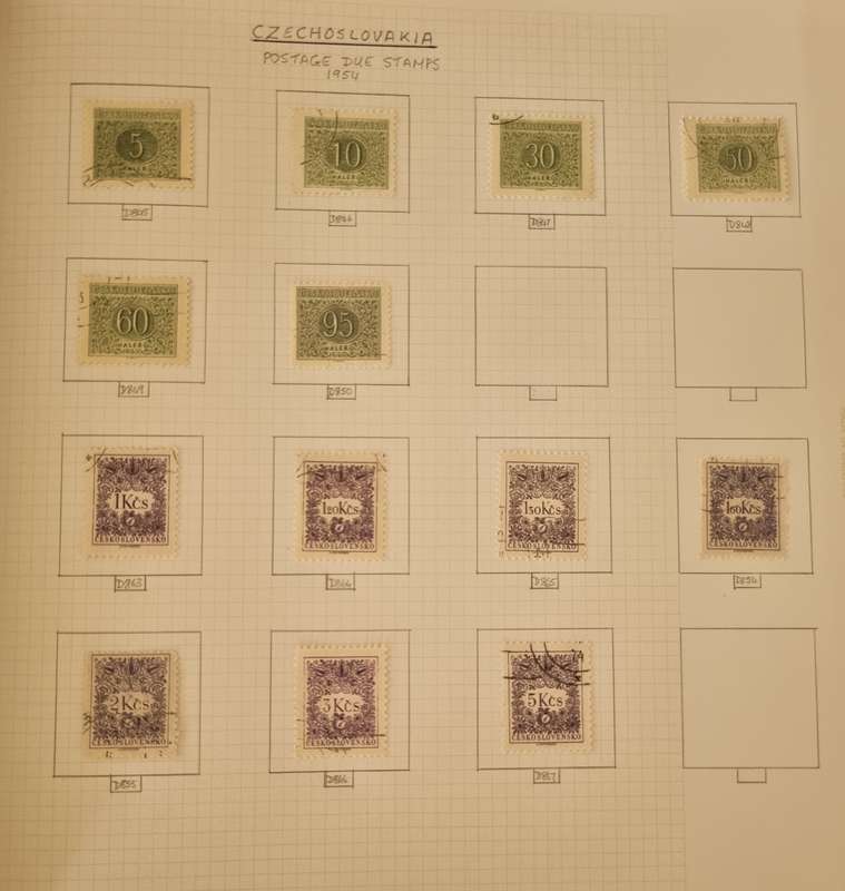 LEAF ALBUM 2ND HAND WITH CZECHOSLOVAKIA 1919-1961 ON PAGES. NOT ALL PICTURED. 90+ PAGES. NB PLS READ