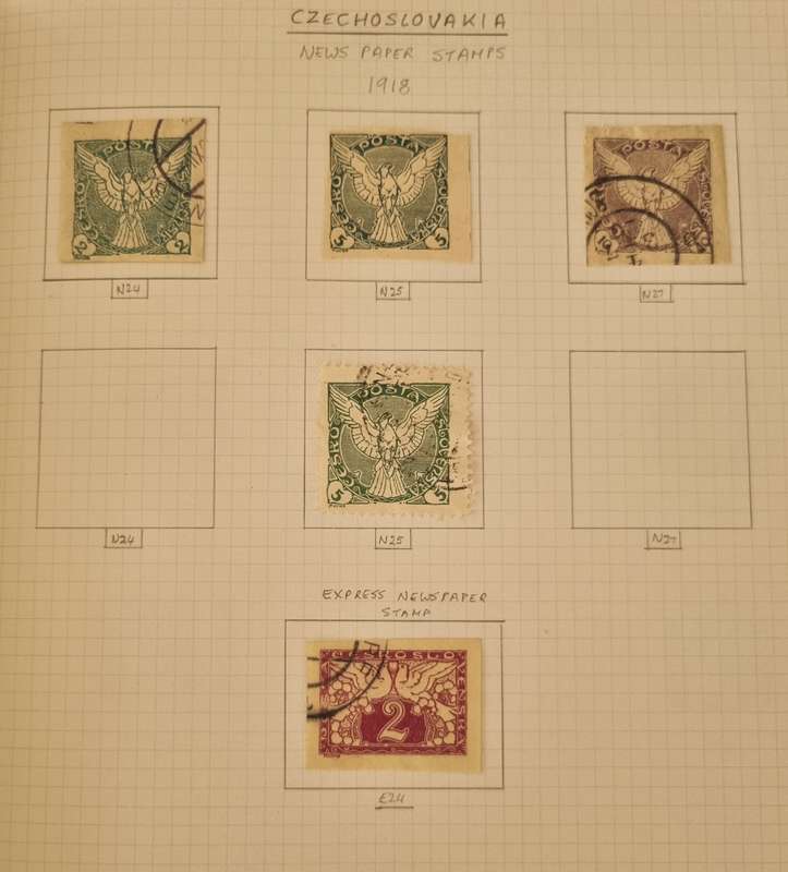 LEAF ALBUM 2ND HAND WITH CZECHOSLOVAKIA 1919-1961 ON PAGES. NOT ALL PICTURED. 90+ PAGES. NB PLS READ