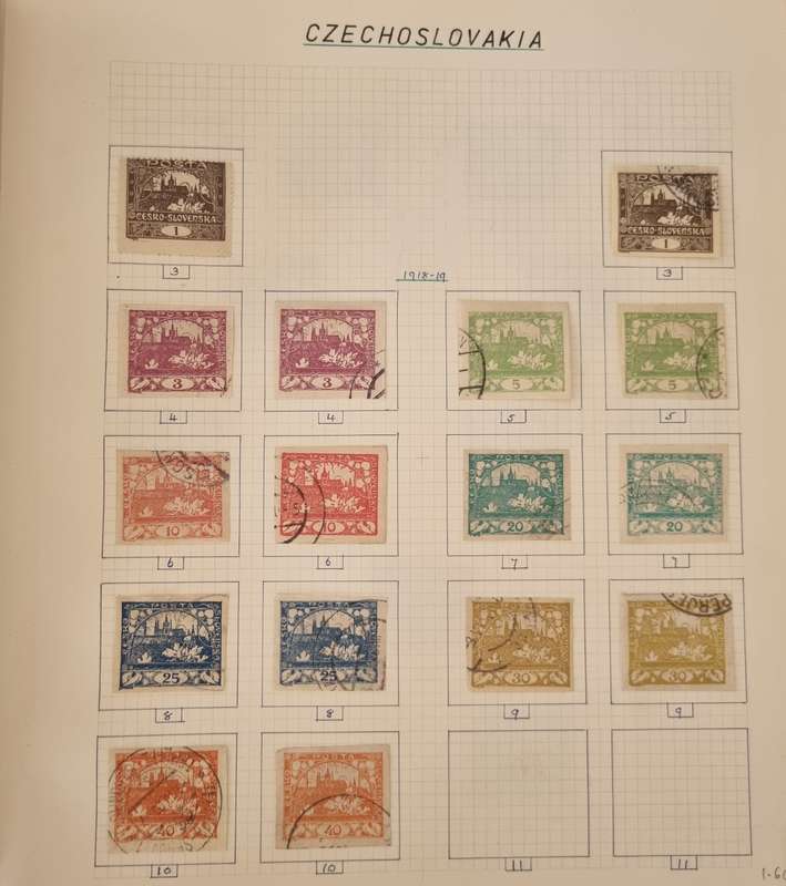 LEAF ALBUM 2ND HAND WITH CZECHOSLOVAKIA 1919-1961 ON PAGES. NOT ALL PICTURED. 90+ PAGES. NB PLS READ