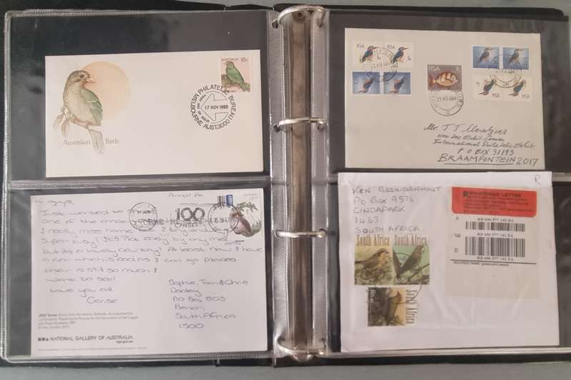 FDC ALBUM NO 2 WITH BIRD THEMATIC STAMPS ETC ON FDCs, COVERS, PCARDS ETC. AS PER IMAGES. NB: READ!