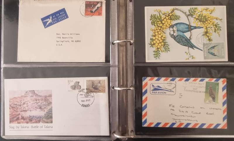 FDC ALBUM NO 2 WITH BIRD THEMATIC STAMPS ETC ON FDCs, COVERS, PCARDS ETC. AS PER IMAGES. NB: READ!
