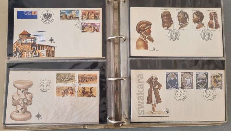 (X2) FDC ALBUMS 2ND HAND WITH SWA FDCs ETC. AS PER IMAGES. NB: PLEASE READ BELOW!!!