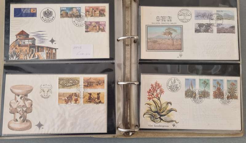 (X2) FDC ALBUMS 2ND HAND WITH SWA FDCs ETC. AS PER IMAGES. NB: PLEASE READ BELOW!!!