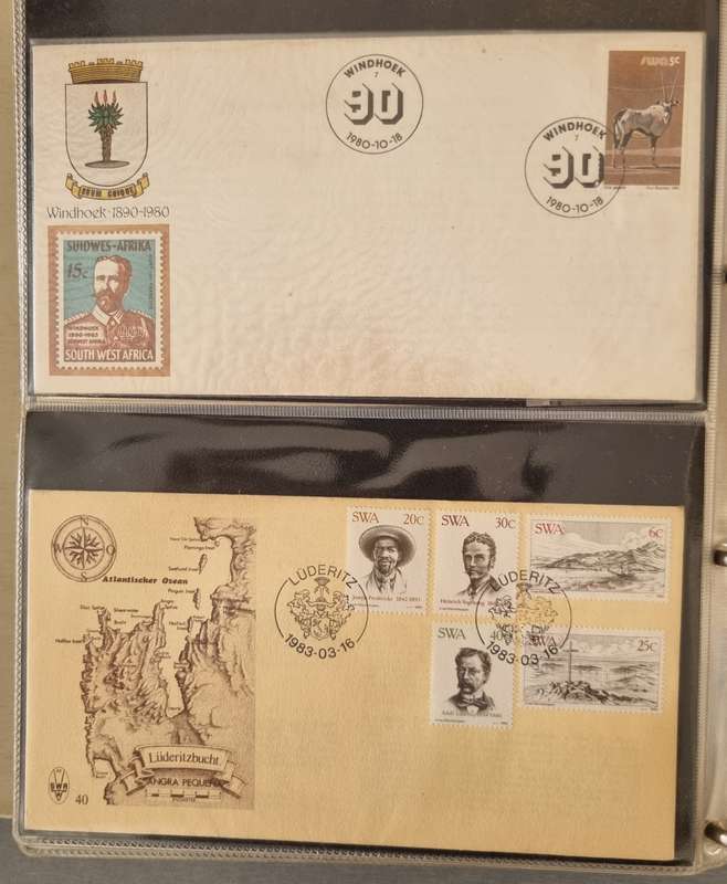 (X2) FDC ALBUMS 2ND HAND WITH SWA FDCs ETC. AS PER IMAGES. NB: PLEASE READ BELOW!!!