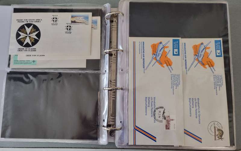 RING BINDER WITH MANY RSA SPECIAL COMMEMORATIVE COVERS ETC. AS PER IMAGES. NB: PLEASE READ!!