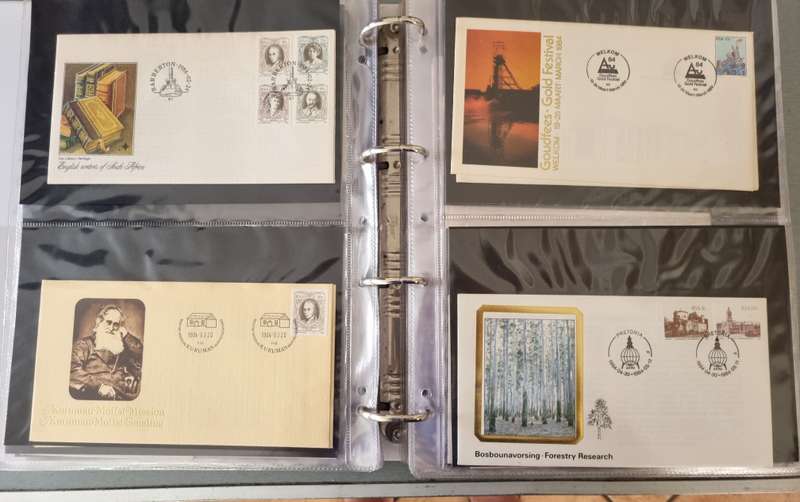 RING BINDER WITH MANY RSA SPECIAL COMMEMORATIVE COVERS ETC. AS PER IMAGES. NB: PLEASE READ!!