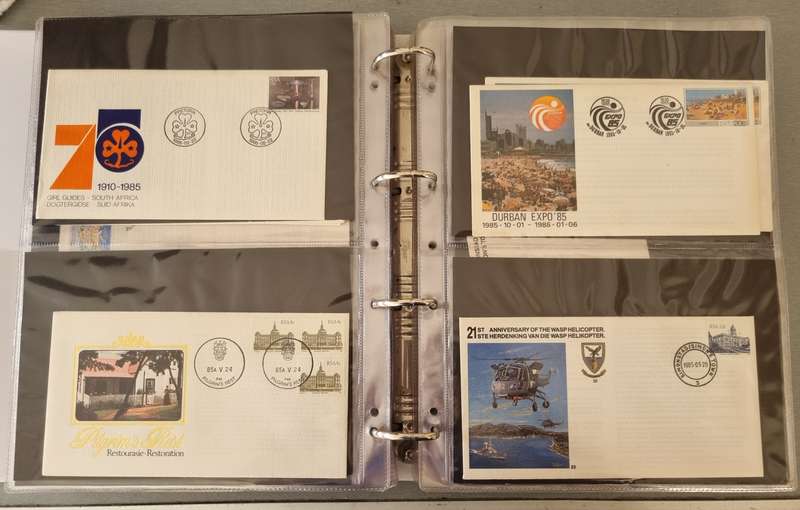 RING BINDER WITH MANY RSA SPECIAL COMMEMORATIVE COVERS ETC. AS PER IMAGES. NB: PLEASE READ!!