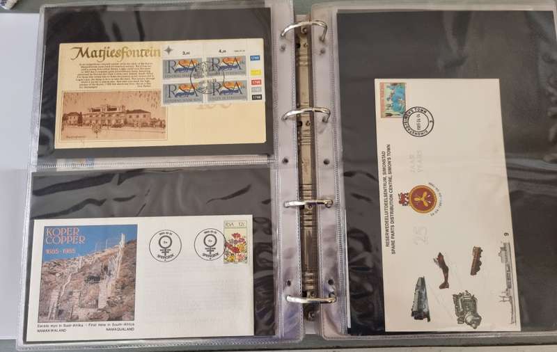 RING BINDER WITH MANY RSA SPECIAL COMMEMORATIVE COVERS ETC. AS PER IMAGES. NB: PLEASE READ!!