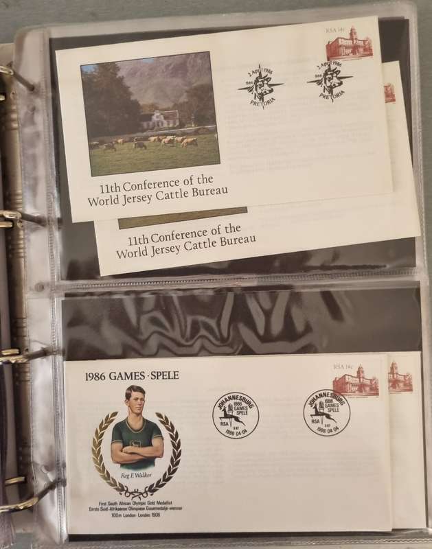 RING BINDER WITH MANY RSA SPECIAL COMMEMORATIVE COVERS ETC. AS PER IMAGES. NB: PLEASE READ!!